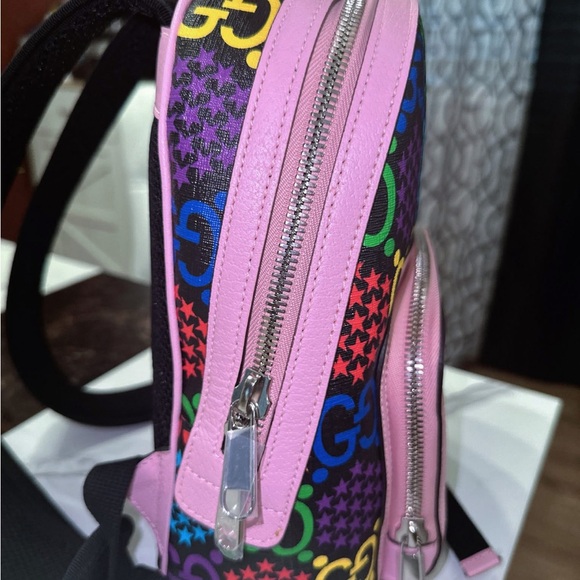 Gucci Colorful Logo Backpack with Pink Trim main image 4
